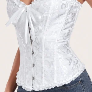 White Lace Corset Top