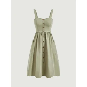 Pocket Side Cami Dress, For Women